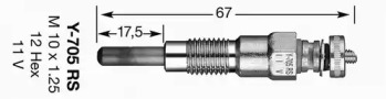 Свеча накаливания (NGK: 1249)